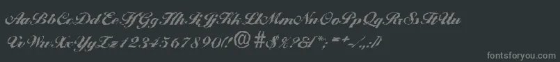 BallantinesrandomHeavyRegular Font – Gray Fonts on Black Background
