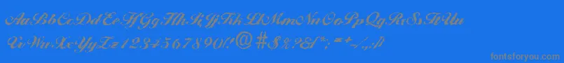 BallantinesrandomHeavyRegular Font – Gray Fonts on Blue Background