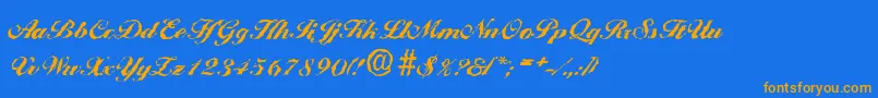 BallantinesrandomHeavyRegular Font – Orange Fonts on Blue Background