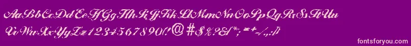 BallantinesrandomHeavyRegular Font – Pink Fonts on Purple Background