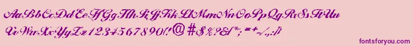 BallantinesrandomHeavyRegular-Schriftart – Violette Schriften auf rosa Hintergrund