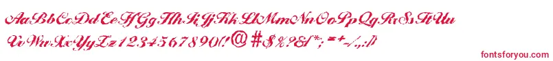 BallantinesrandomHeavyRegular Font – Red Fonts on White Background