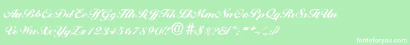 フォントBallantinesrandomHeavyRegular – 緑の背景に白い文字