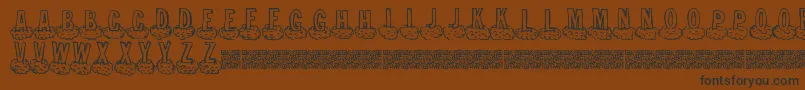 Cloudahead-Schriftart – Schwarze Schriften auf braunem Hintergrund