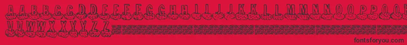 Cloudahead Font – Black Fonts on Red Background