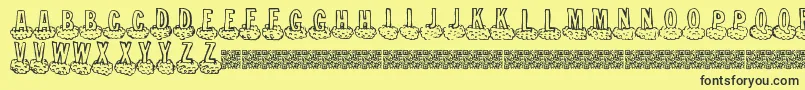 Cloudahead Font – Black Fonts on Yellow Background