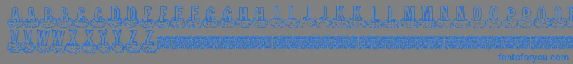 Cloudahead Font – Blue Fonts on Gray Background