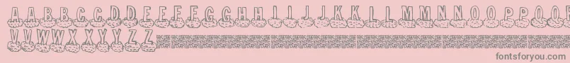 Cloudahead Font – Gray Fonts on Pink Background