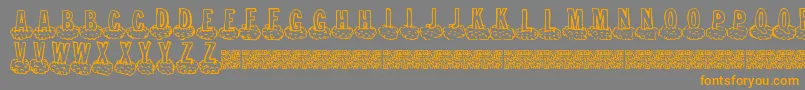 Cloudahead Font – Orange Fonts on Gray Background