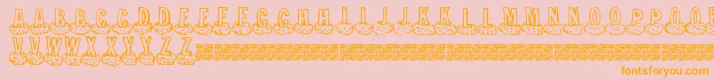 Cloudahead Font – Orange Fonts on Pink Background
