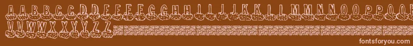 Cloudahead Font – Pink Fonts on Brown Background