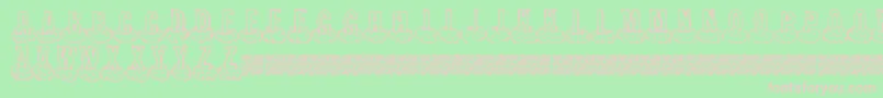 fuente Cloudahead – Fuentes Rosadas Sobre Fondo Verde