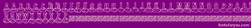 フォントCloudahead – 紫の背景にピンクのフォント
