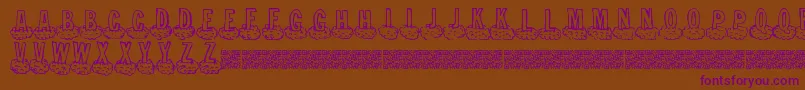 Cloudahead Font – Purple Fonts on Brown Background