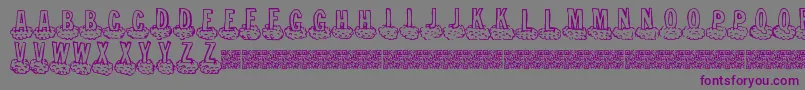 Cloudahead-Schriftart – Violette Schriften auf grauem Hintergrund