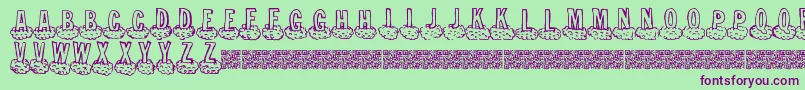 Cloudahead Font – Purple Fonts on Green Background