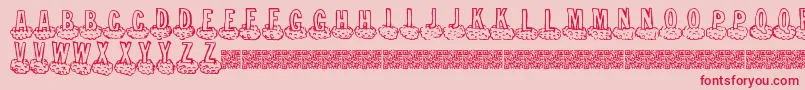 Cloudahead Font – Red Fonts on Pink Background