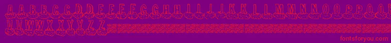 Cloudahead Font – Red Fonts on Purple Background