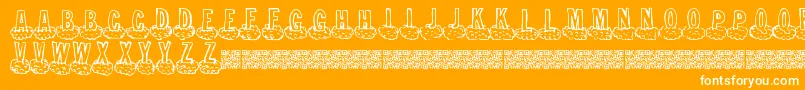 Cloudahead Font – White Fonts on Orange Background