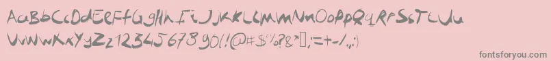 Jobboofkwast Font – Gray Fonts on Pink Background