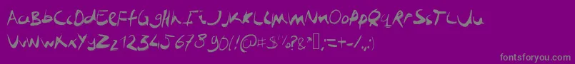 Jobboofkwast Font – Gray Fonts on Purple Background