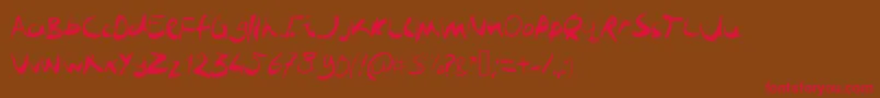 Jobboofkwast Font – Red Fonts on Brown Background