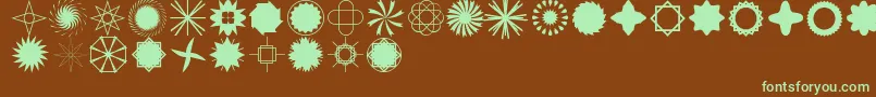 Czcionka StarTimeTooJl – zielone czcionki na brązowym tle