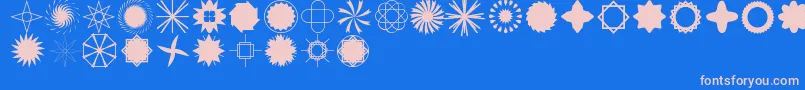 fuente StarTimeTooJl – Fuentes Rosadas Sobre Fondo Azul