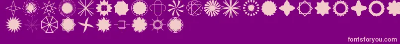 StarTimeTooJl-Schriftart – Rosa Schriften auf violettem Hintergrund
