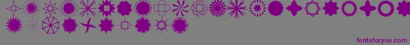 Czcionka StarTimeTooJl – fioletowe czcionki na szarym tle