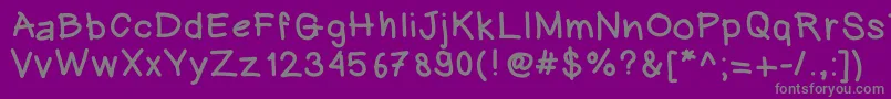 Heinwriting Font – Gray Fonts on Purple Background