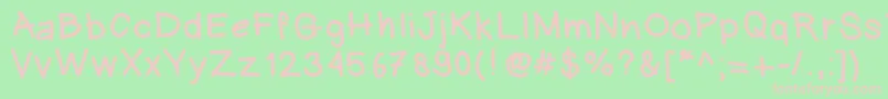 Шрифт Heinwriting – розовые шрифты на зелёном фоне