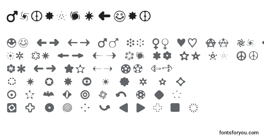 Czcionka Distro2Bats – alfabet, cyfry, specjalne znaki
