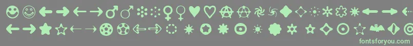 フォントDistro2Bats – 灰色の背景に緑のフォント