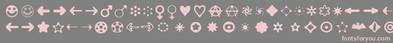 フォントDistro2Bats – 灰色の背景にピンクのフォント