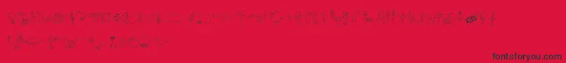 FfcIndo Font – Black Fonts on Red Background