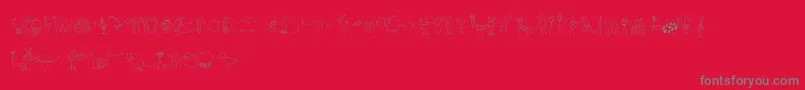 FfcIndo Font – Gray Fonts on Red Background