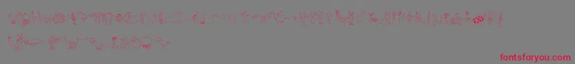 FfcIndo Font – Red Fonts on Gray Background