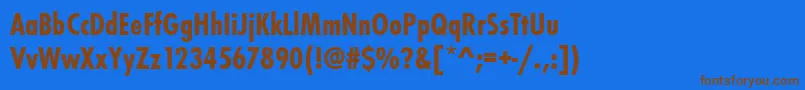 Futurateebolcon Font – Brown Fonts on Blue Background