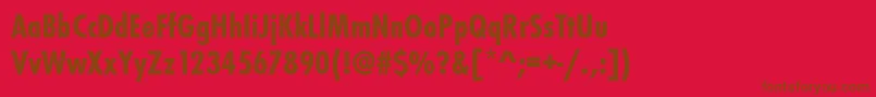 Futurateebolcon Font – Brown Fonts on Red Background