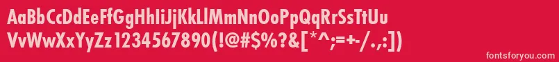 Futurateebolcon Font – Pink Fonts on Red Background