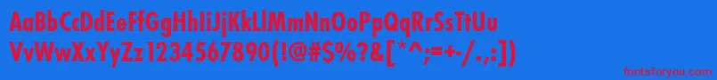 Futurateebolcon Font – Red Fonts on Blue Background