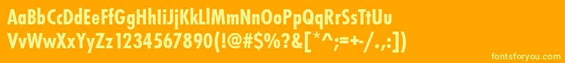 Futurateebolcon Font – Yellow Fonts on Orange Background