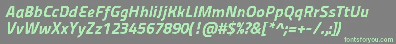 Panefresco999wtItalic Font – Green Fonts on Gray Background