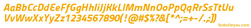 Panefresco999wtItalic Font – Orange Fonts on White Background