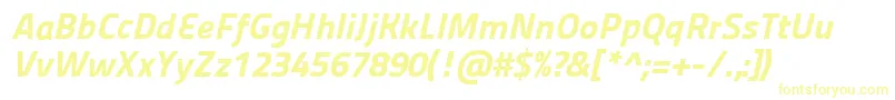 Panefresco999wtItalic Font – Yellow Fonts on White Background