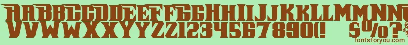 Piratekeg Font – Brown Fonts on Green Background