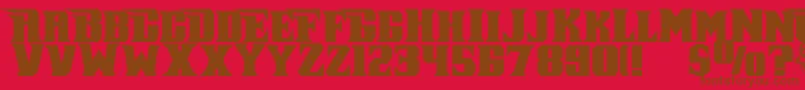 Piratekeg Font – Brown Fonts on Red Background
