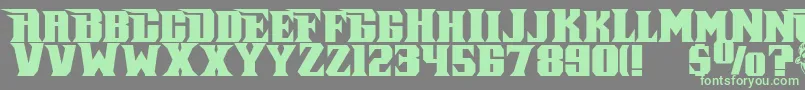 Piratekeg Font – Green Fonts on Gray Background