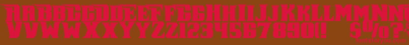 Piratekeg Font – Red Fonts on Brown Background